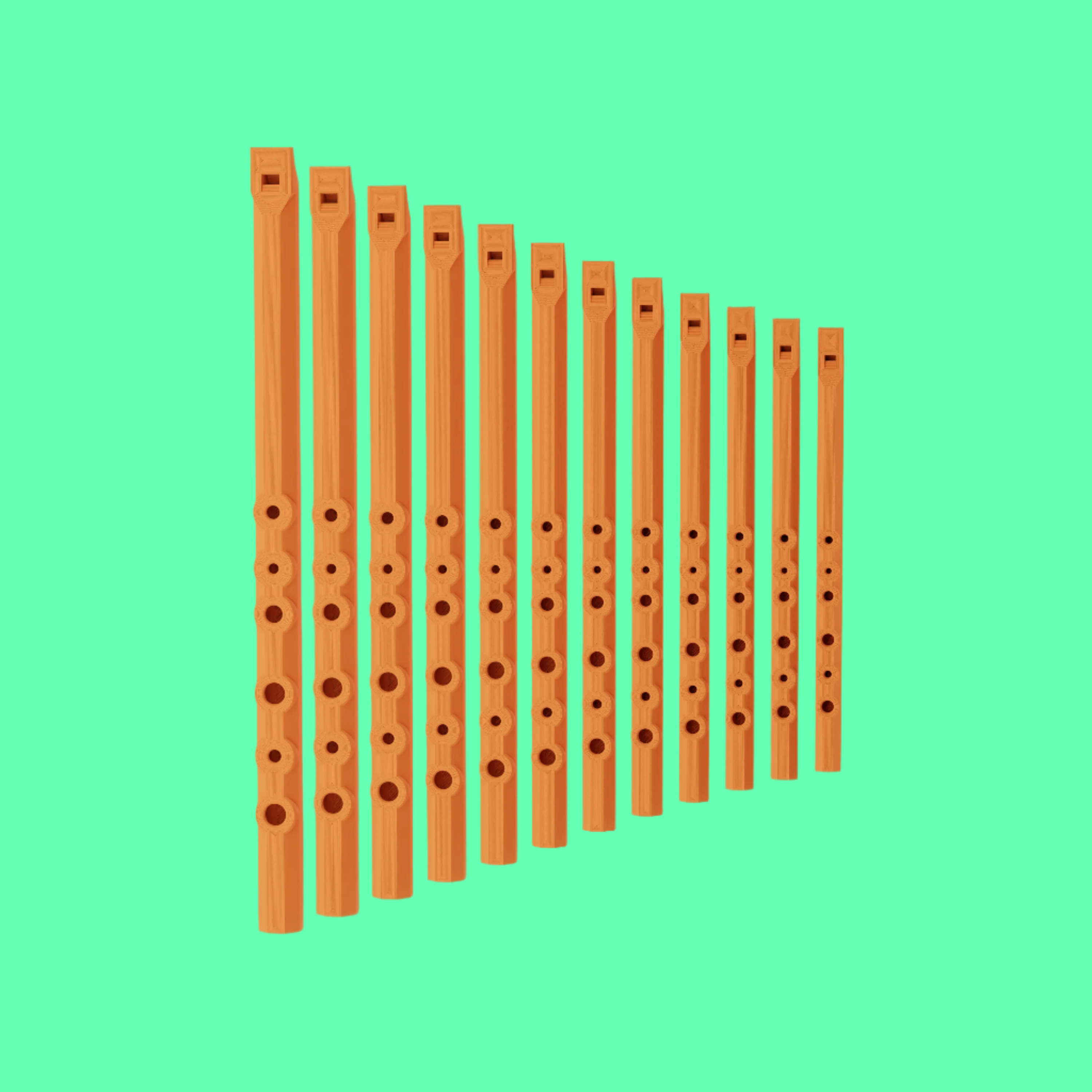 Tele Tunes 3D Printable Collapsible Flute 3d files and stl's Tele