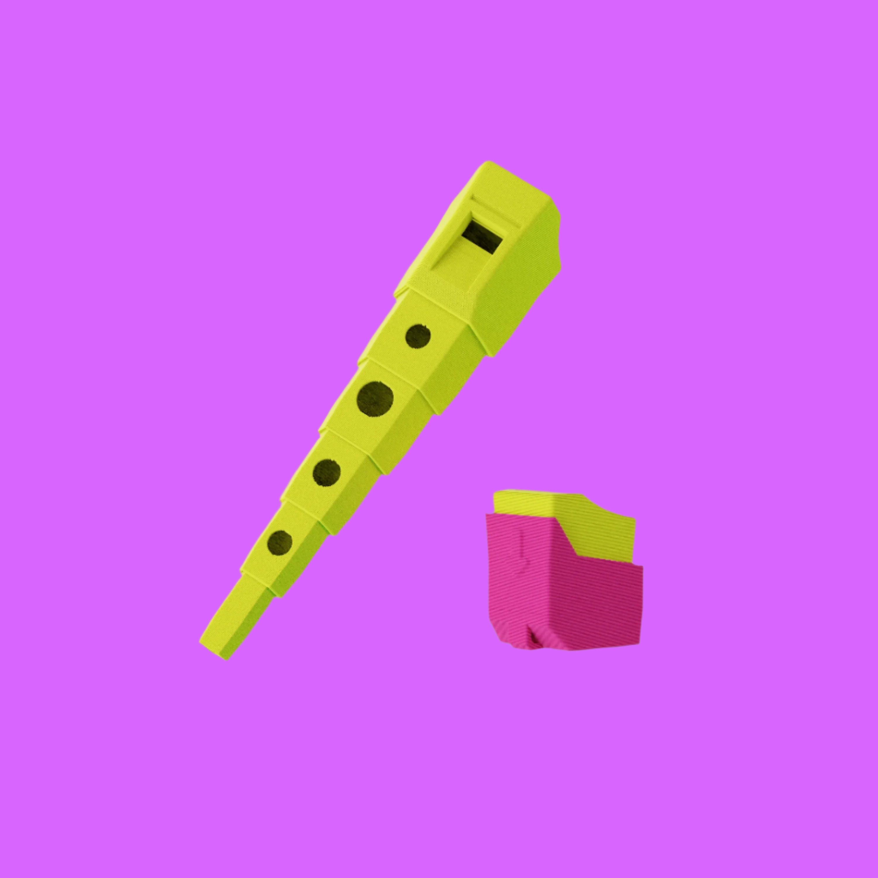 Tele Tunes 3D Printable Collapsible Flute 3d files and stl's Tele