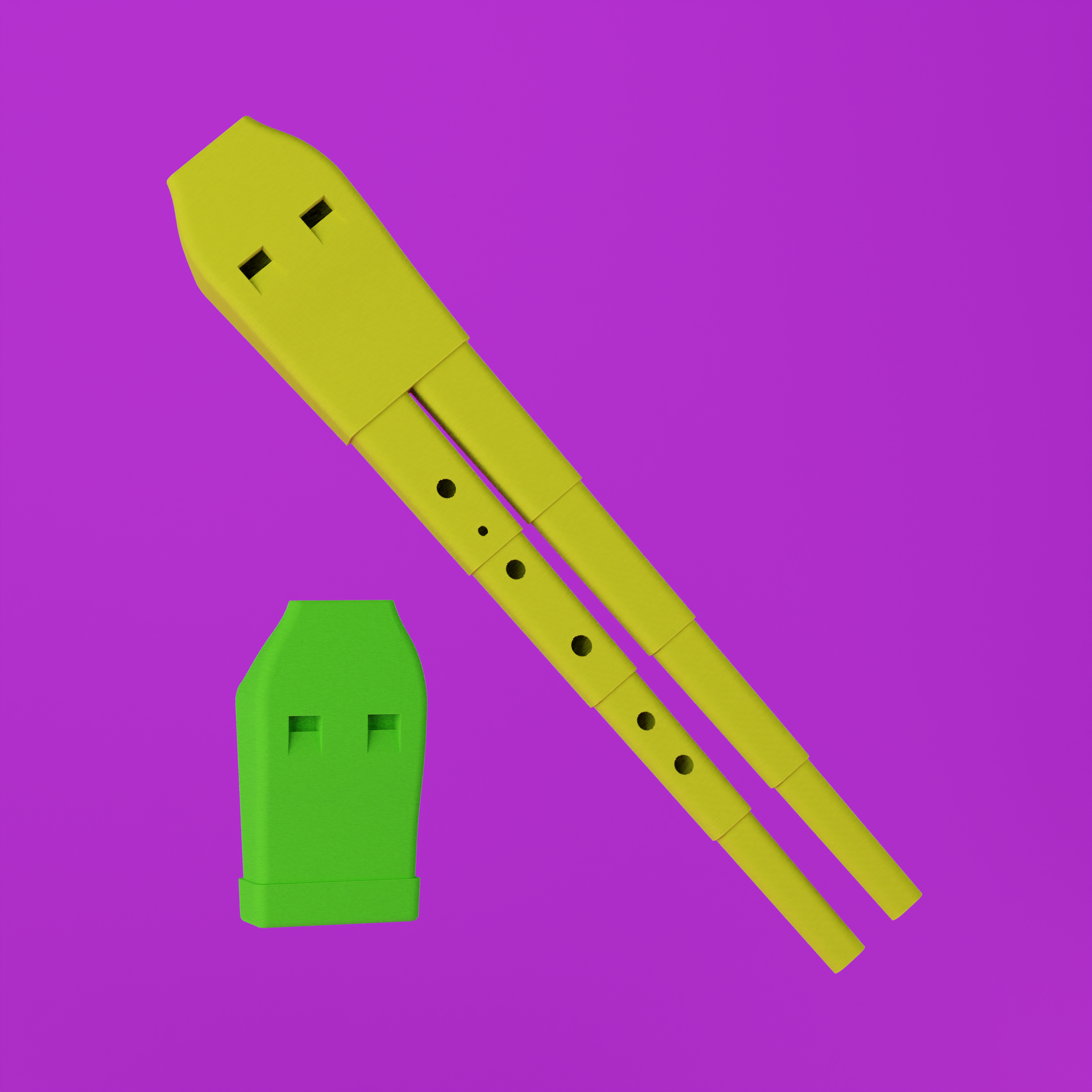 Tele Tunes 3D Printable Collapsible Flute 3d files and stl's