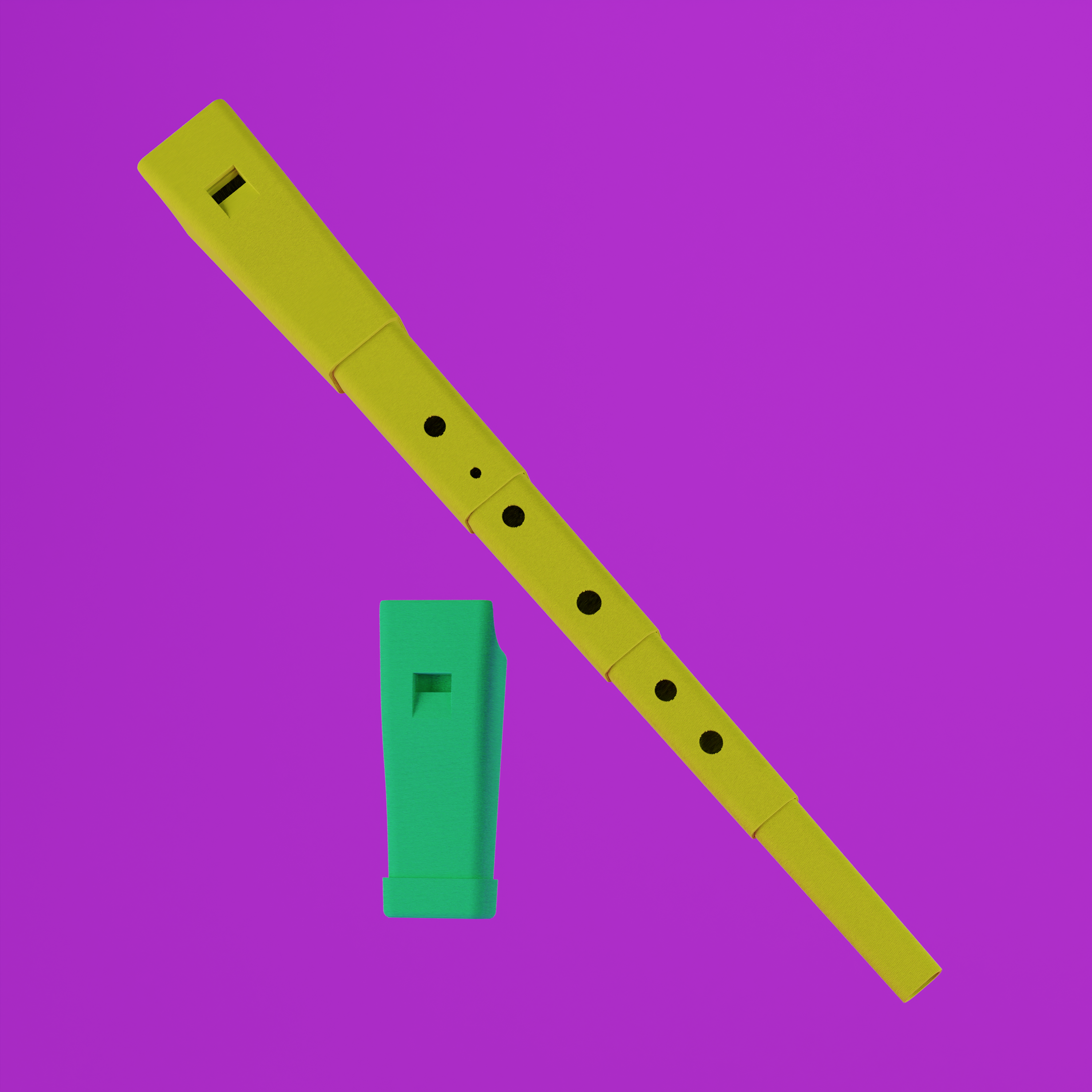 Tele Tunes 3D Printable Collapsible Flute 3d files and stl's