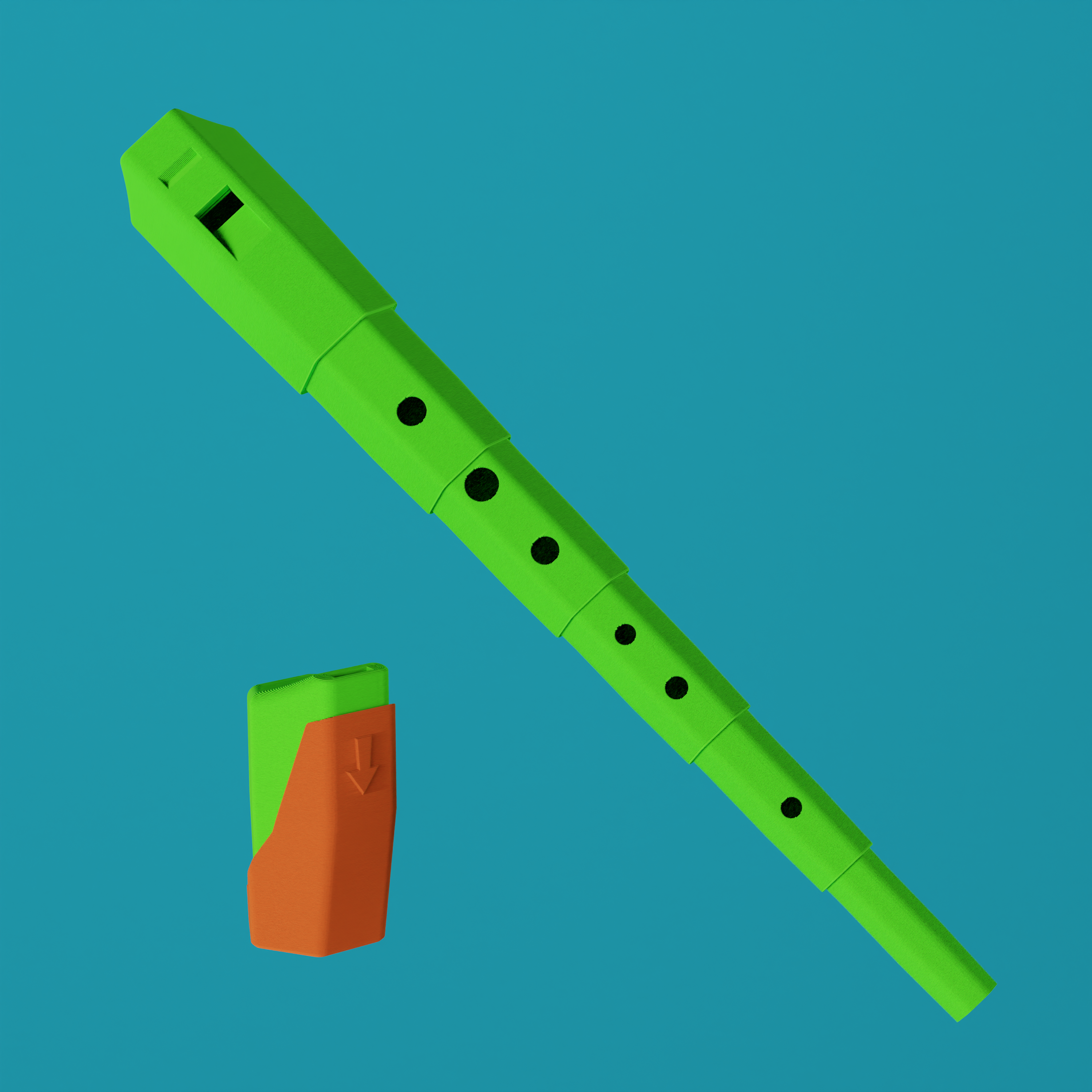 Tele Tunes 3D Printable Collapsible Flute 3d files and stl's – Tele ...
